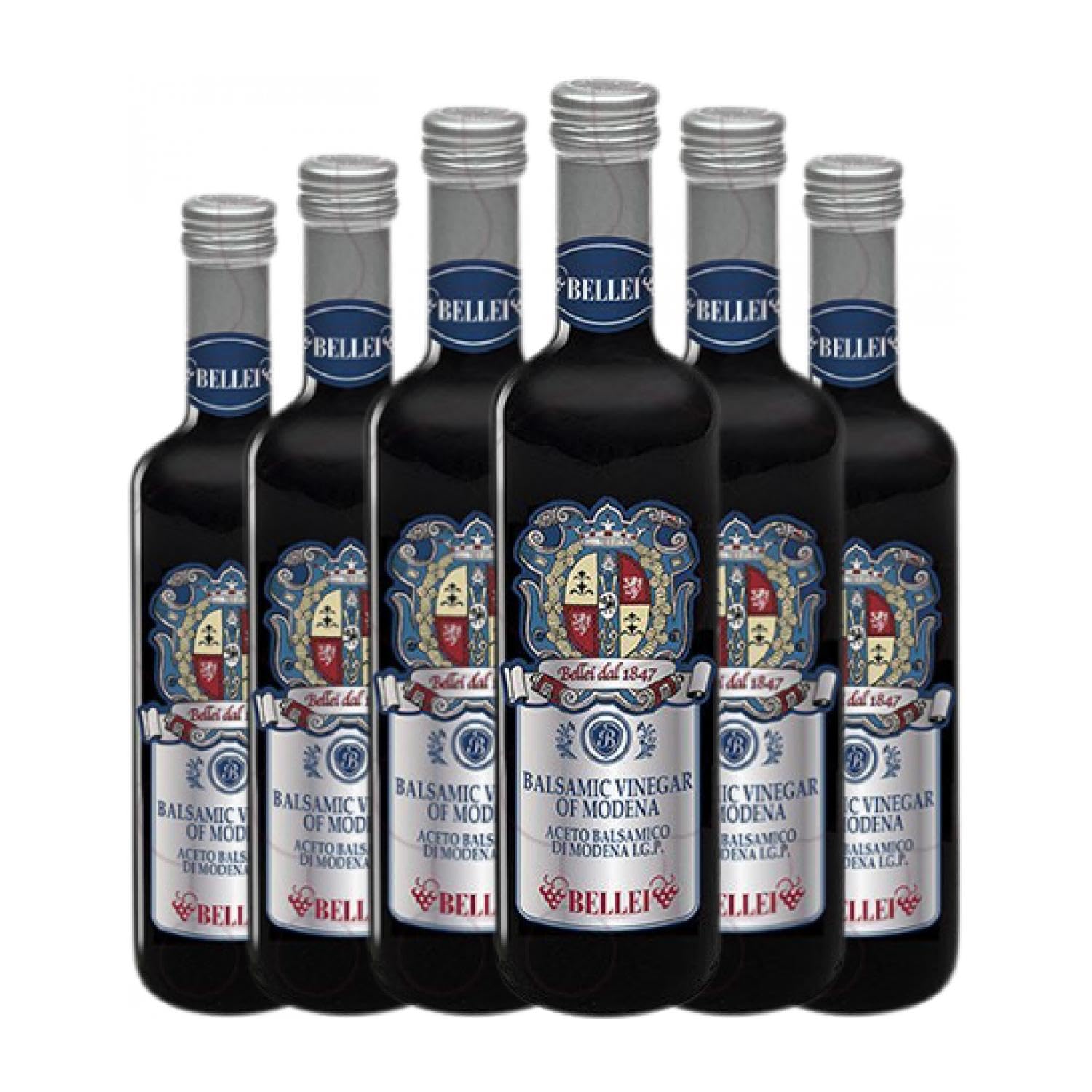 Vinagre Bellei Balsamico Argento Botella Medium 50 cl (Caja de 6 Botella Medium de 50 cl)