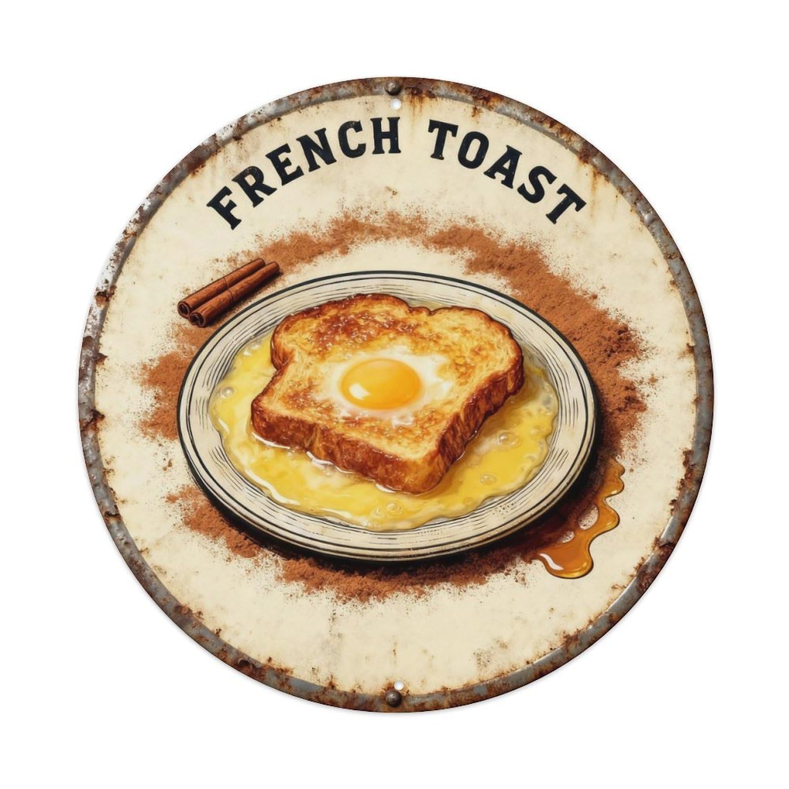 French Toast Retro Tin Sign Metal Tin Sign Plaque