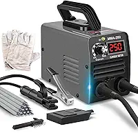 Máquina De Solda Super Mini Stick, Máquina De Solda Mma Portátil Arc 110V 250A Para Iniciantes, Máquina De Solda Com 10 Ferramentas De Haste De Solda, Soldador Inversor Igbt, Força De Arco De
