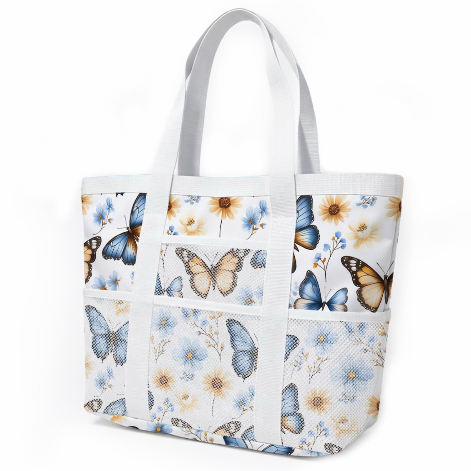Sac de Plage Sac Fourre Tout Voyage Tote Bag Piscine Avec Fermeture Éclair Cabas de Voyage Accessoire Plage Pliable Et Léger Beach Travel Bag Gym Cabas Femme
