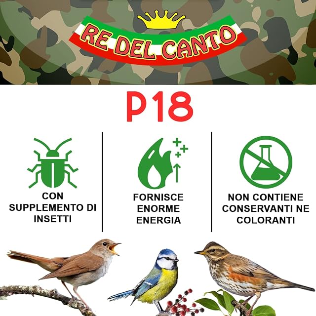 Foto 6 de 6 de Re del Canto, P18, 1 Paquete de 3kg, pienso para pájaros insectívoros, alimento Blando para señuelos
