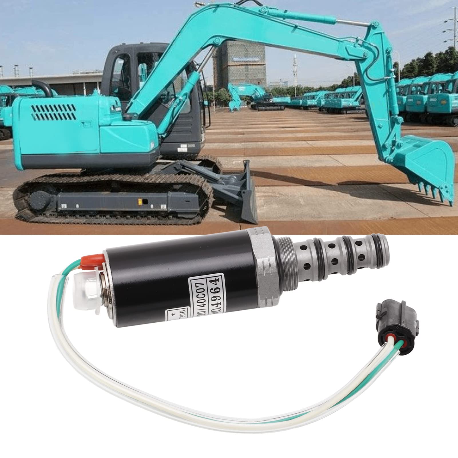 Zawór Elektromagnetyczny Pompy Hydraulicznej - KDRDE5K 20 40C07 109 SKX5P 17 208 - Kompatybilny Z Koparką KOBELCO SK200 6E