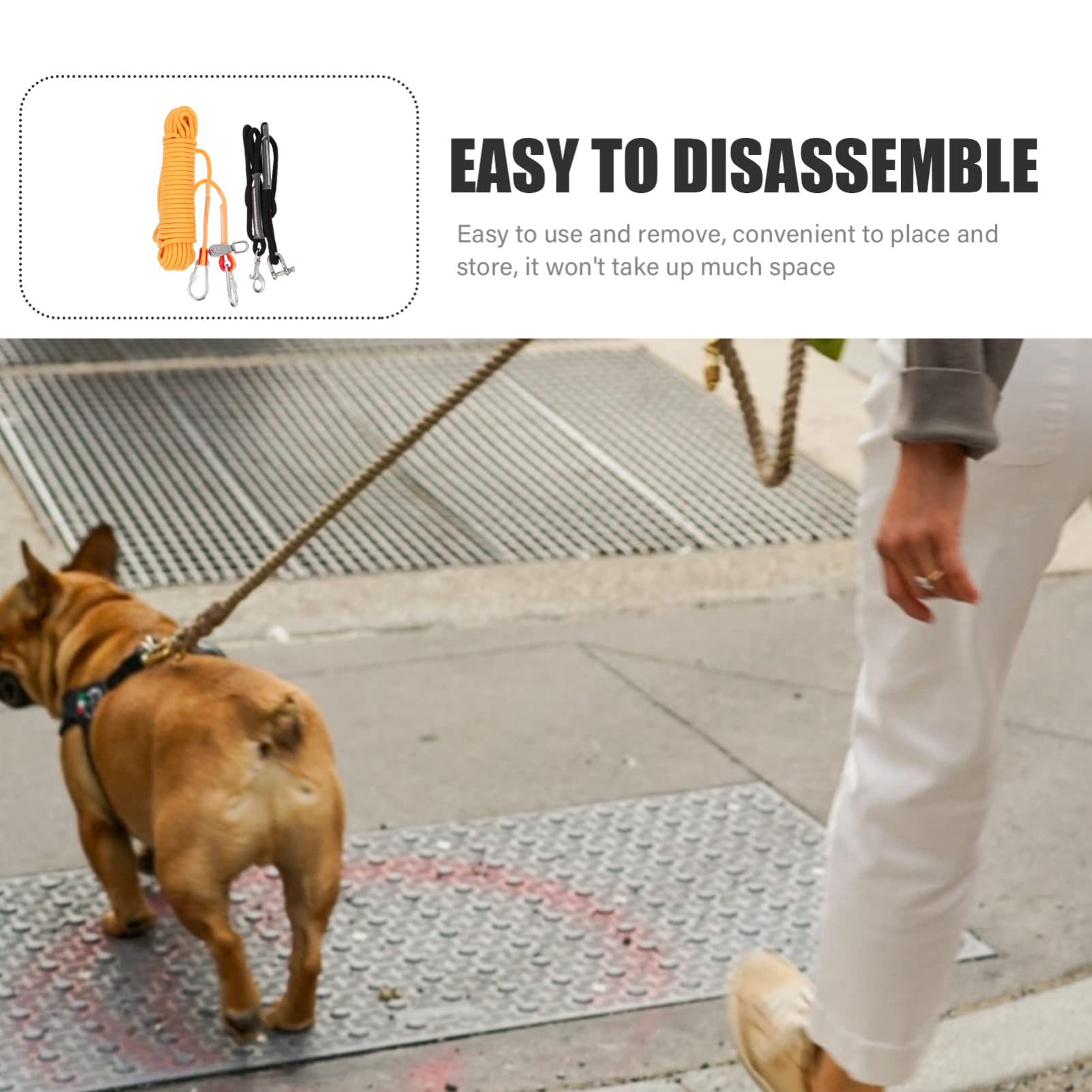 Cadena Resistente para Perros Cable de Camping de Nylon para Pasear y Correr Mascotas Accesorio de Acampada para Perros Duradero y Práctico de Usar para Exteriores