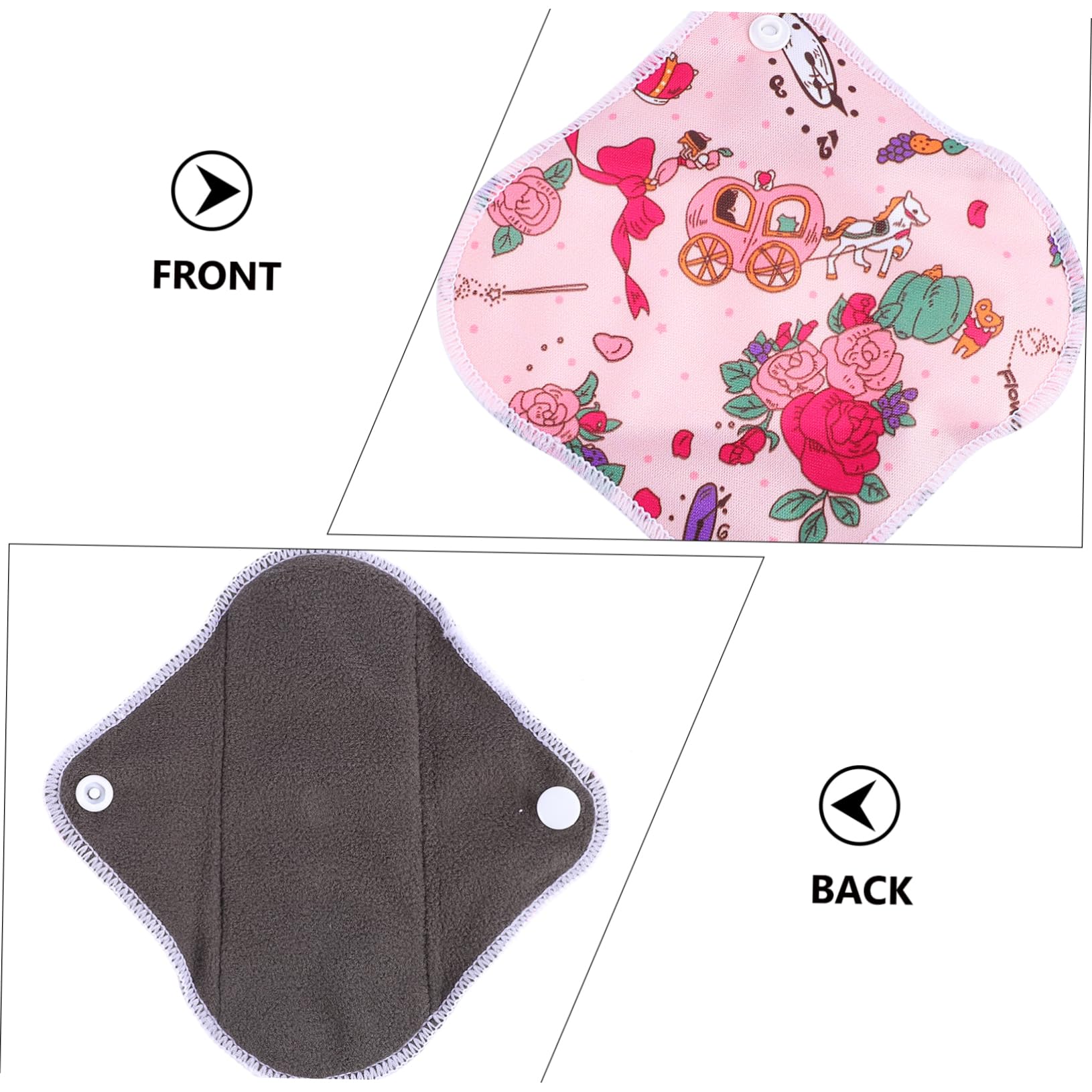 2sets Assorbenti Lavabili Con Per Menstruazione e Riutilizzabile Con Per Trasporto Colori Casuali