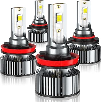 For Chevy Silverado/GMC Sierra 1500/2500/3500 2007-2013 High Low Beam Bulbs | 350% Brightness White Light, with Cooling Fan, Plug and Play, for Off-Road Use, Year 2007 2008 2009 2010 2011 2012 2013