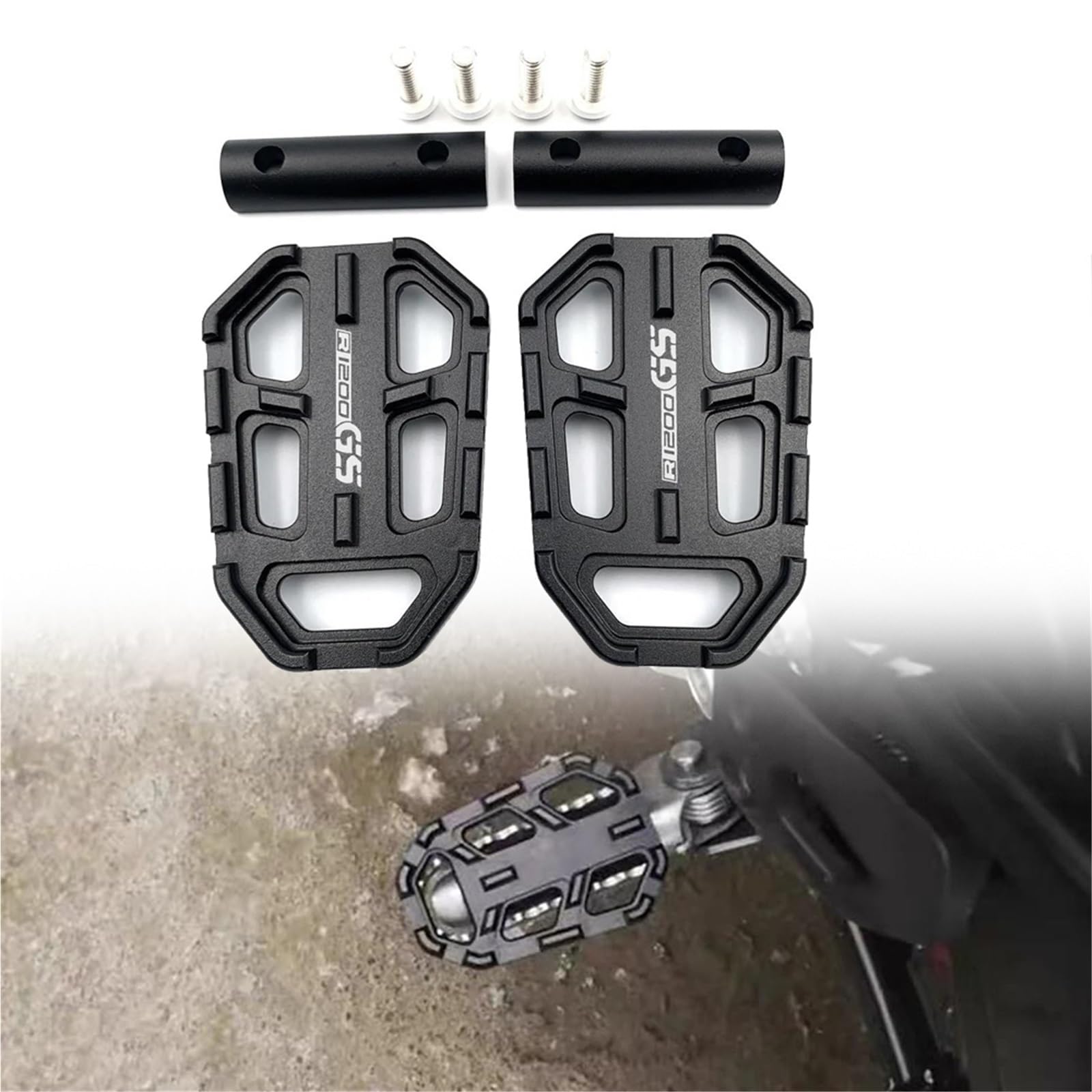 Repose-Pieds CNC Larges R1200GS 2013-2017 avec surface antidérapante maximale