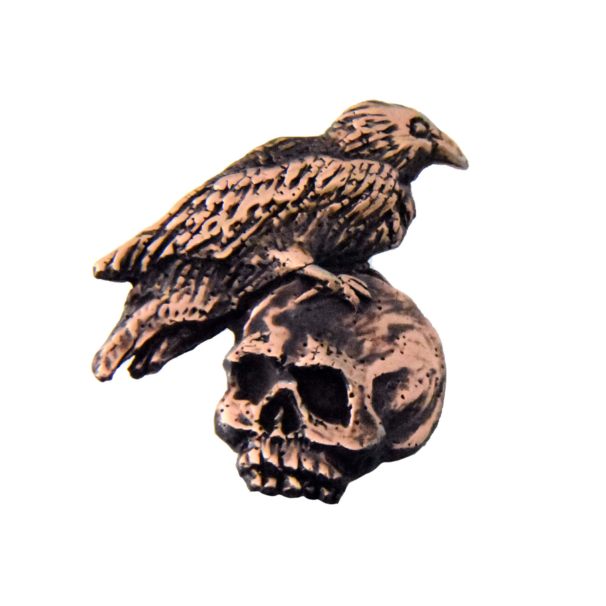 Skull and Raven Copper Plated Lapel Pin, Brooch, Jewelry, GC015-image-43