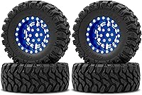 Vista 10 de OGRC 1.0 Plus (1.2 pulgadas) Beadlock Ruedas de 0.276 in de desplazamiento negativo llantas súper suaves pegajosas para TRX4M SCX24 FCX24 AX24 1/24