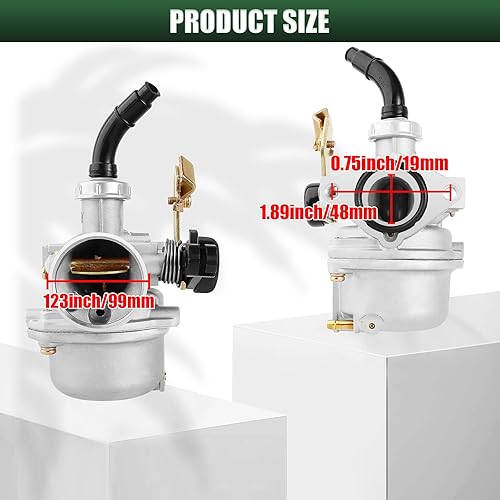 Miniatura 5 de QAZAKY Carburador PZ19 para 50 cc, 70 cc, 90 cc, 110 cc, 125 cc, ATV QUAD, scooter, Go Kart, ciclomotor, mini picador, Pit Dirt Pocket Super Bike