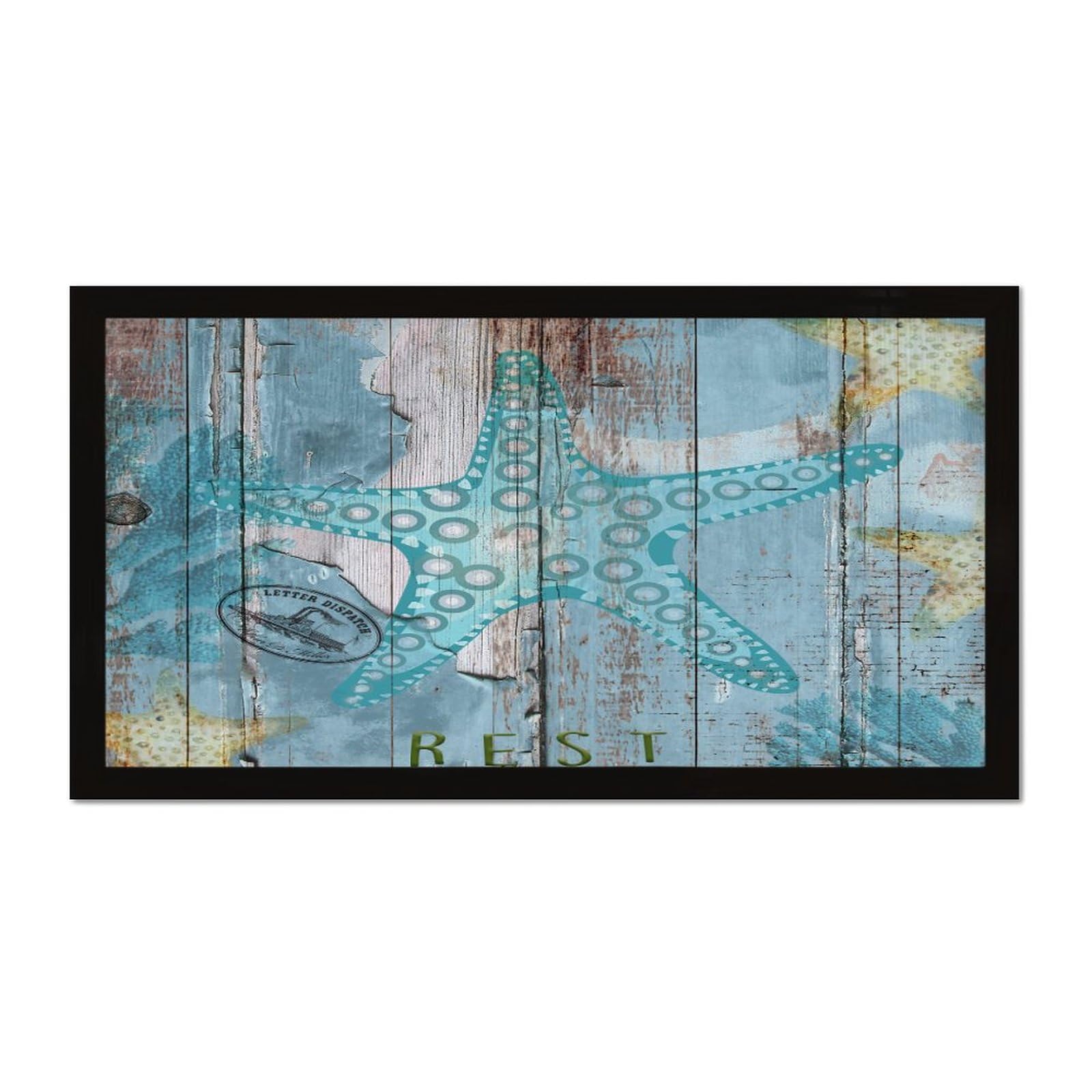 Panneau ocean en bois pour rechauffer un interieur froid et decorer la cheminee