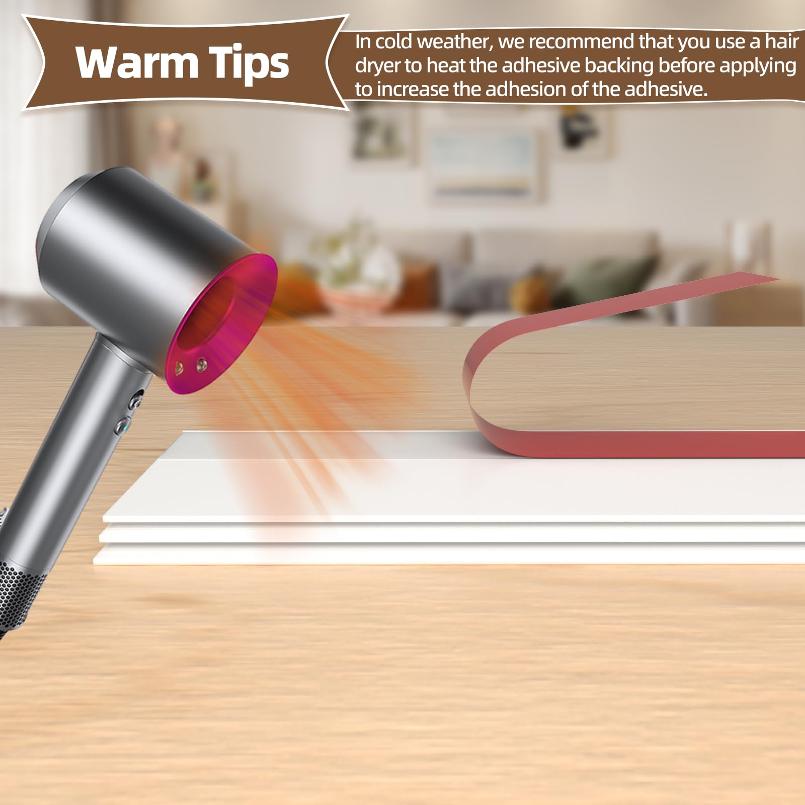 Door Draft Stopper with Brush, 39" Door Sweep for Bottom of Door, Self Adhesive Weather Stripping for Bottom of Door, Under Door Seal Dust/Noise/Hot or Cold Air Insulation — Amazon image 7