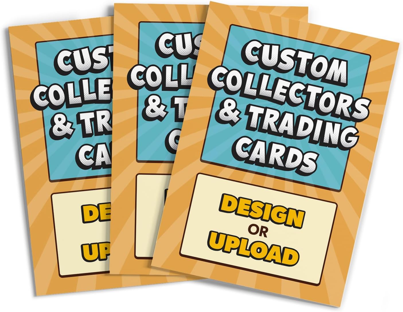 GotPrint Custom Collectors Cards | Add Your Photo, Name, Stats, or Text | Personalized Design | Sports Teams | Baseball | Gaming | Gifts for Kids and Family, Rounded Rectangle 2.5” x 3.5”, 100 Qty