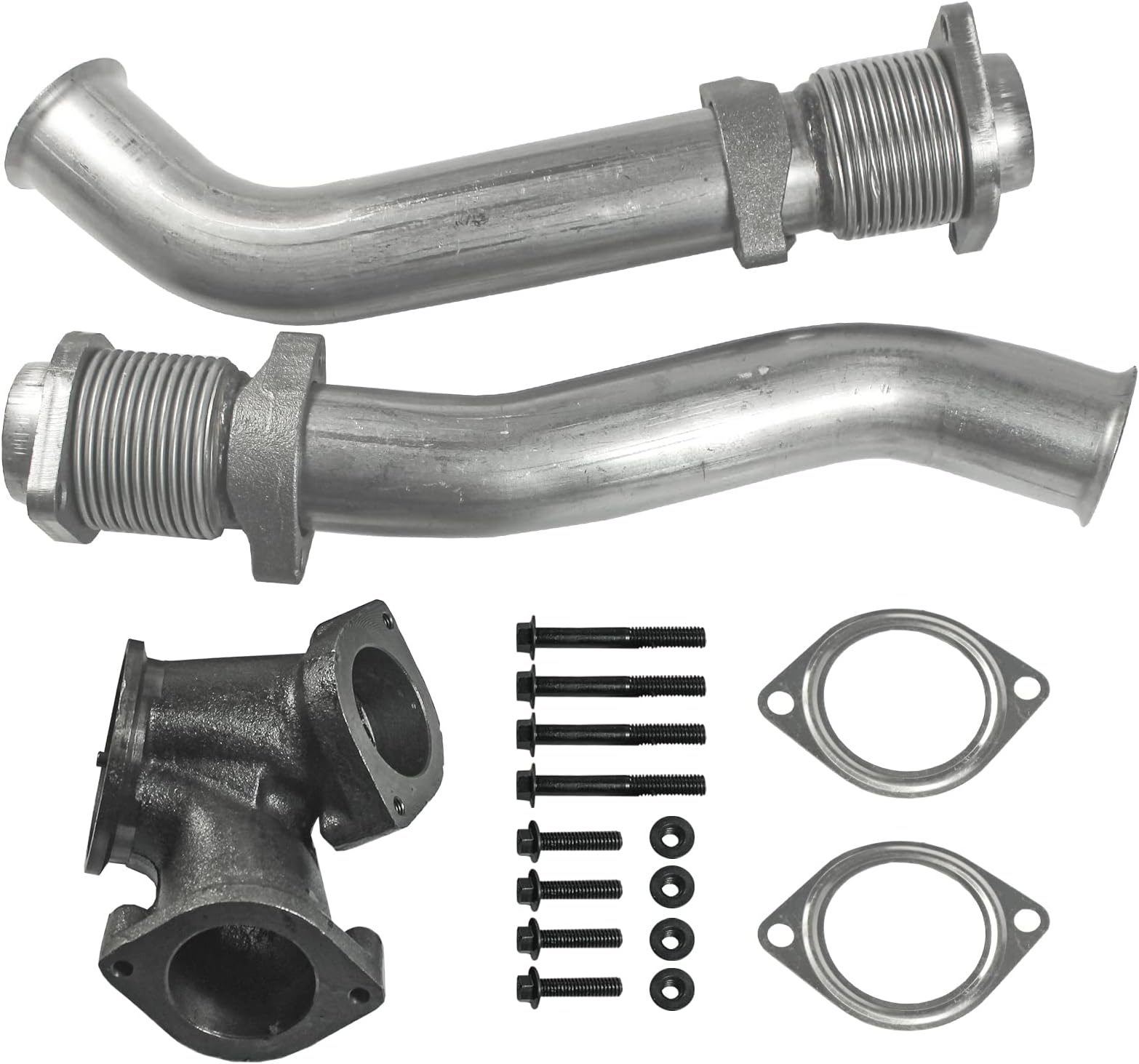 JDMSPEED New Powerstroke Turbo Diesel With Hardware Bellowed Up Pipe Kit For 99-03 Ford 7.3L 679-005