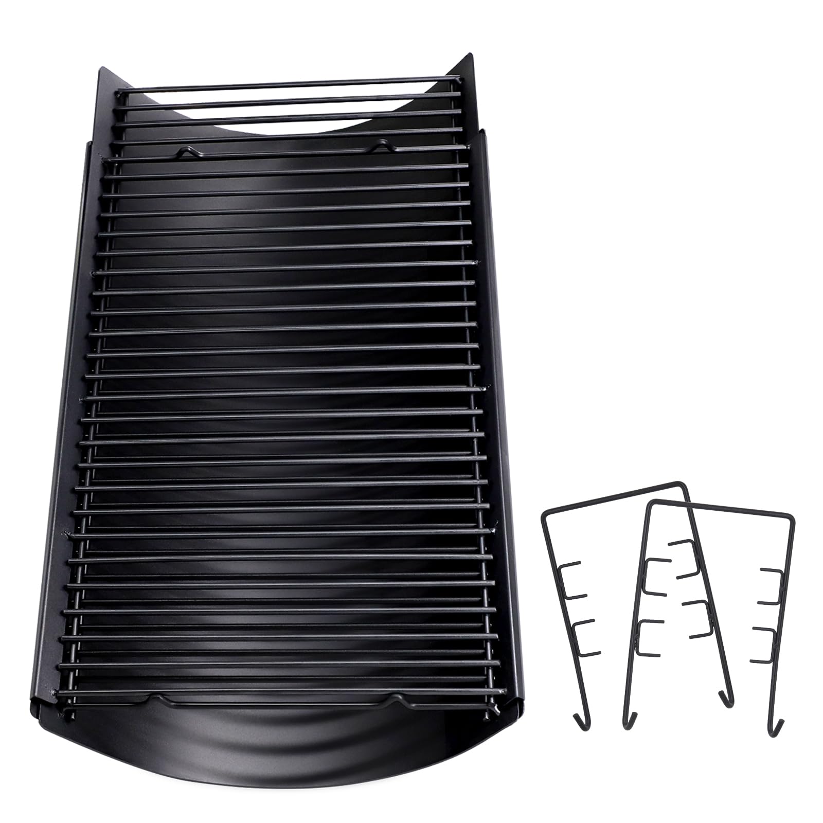Criditpid 23.62"- 42" Adjustable Ash Pan for Char Griller 5050 5650 2121 5072 3001 2828 2123 2823 2929, Grill Charcoal Tray Ashpan Replacement Parts for Royal Gourmet, Oklahoma Joe's Charcoal Grills