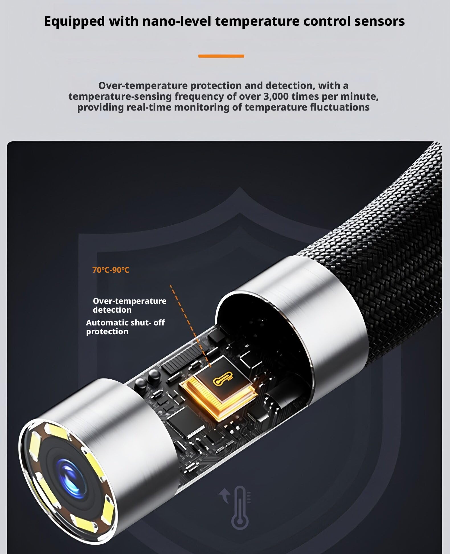 Borescope GL-500L Endoscope 3.9mm 3M Single Lens 1080P