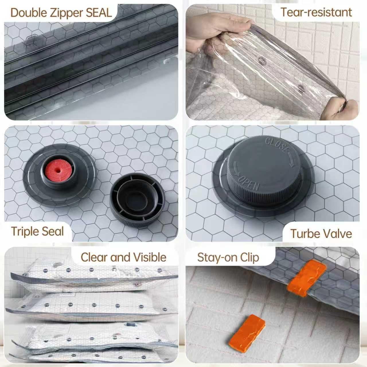 Sacchetti sottovuoto da viaggio per abbigliamento con pompa elettrica ricaricabile, sacchetti salvaspazio portatili per viaggi e casa, chiusura sottovuoto per vestiti, coperte, stoccaggio stagionale