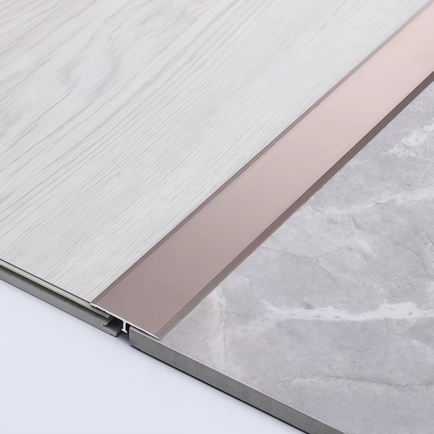 Tiras de transición de suelo laminado y azulejos HOMET perfil aluminio para huecos