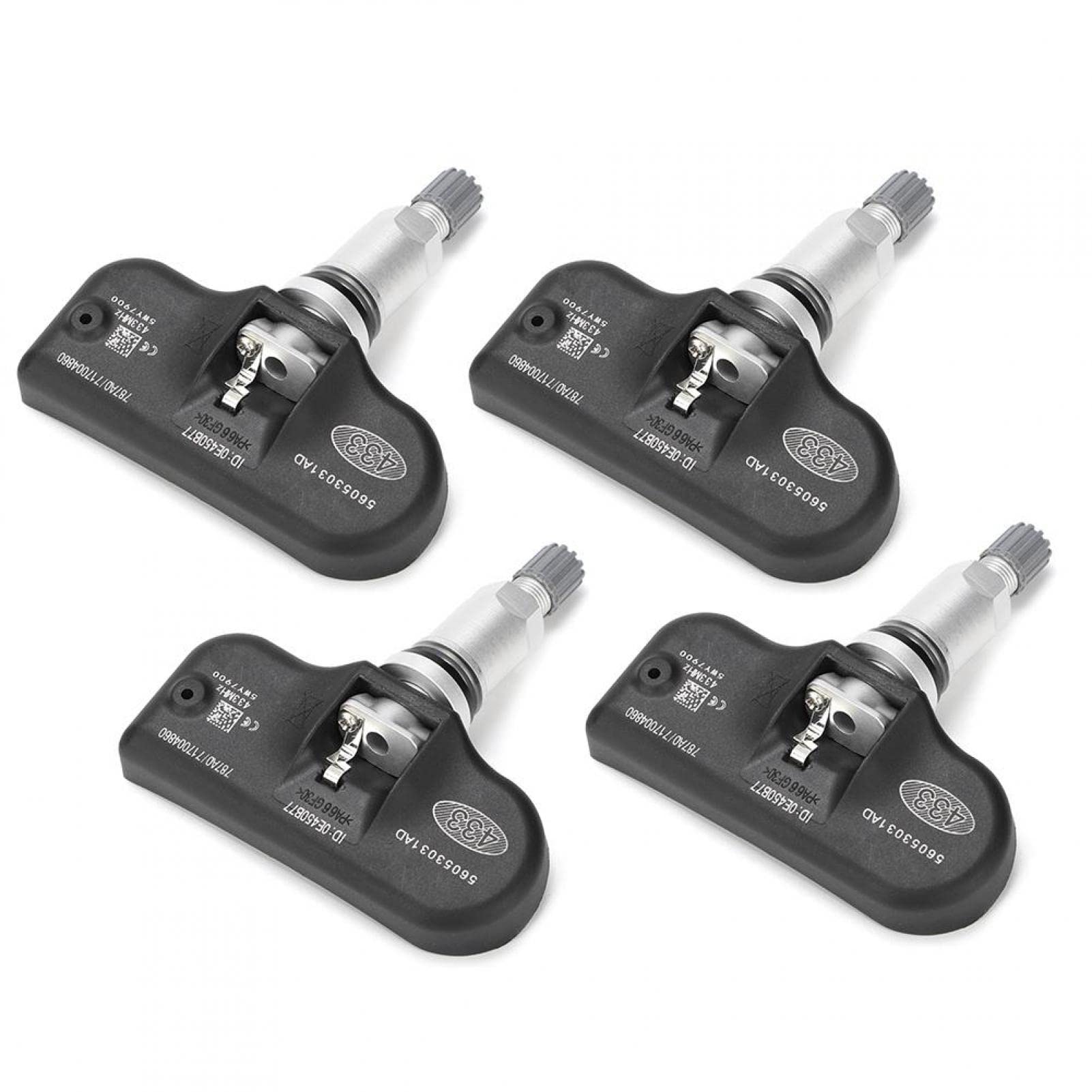 Fydun Sensor TPMS, 4 Piezas Reemplazo del Sensor del Monitor de Presión de Neumáticos 56053031AD de Monitoreo de Presion en Llantas para Sebring para Jounrey para Brújula