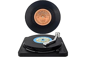 Vintage Vinyl Record Coasters: Home Decor Melody for Men