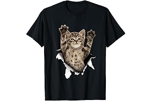 Adorable Kitty Shirt Emblazoned with Tail-chasing Felines