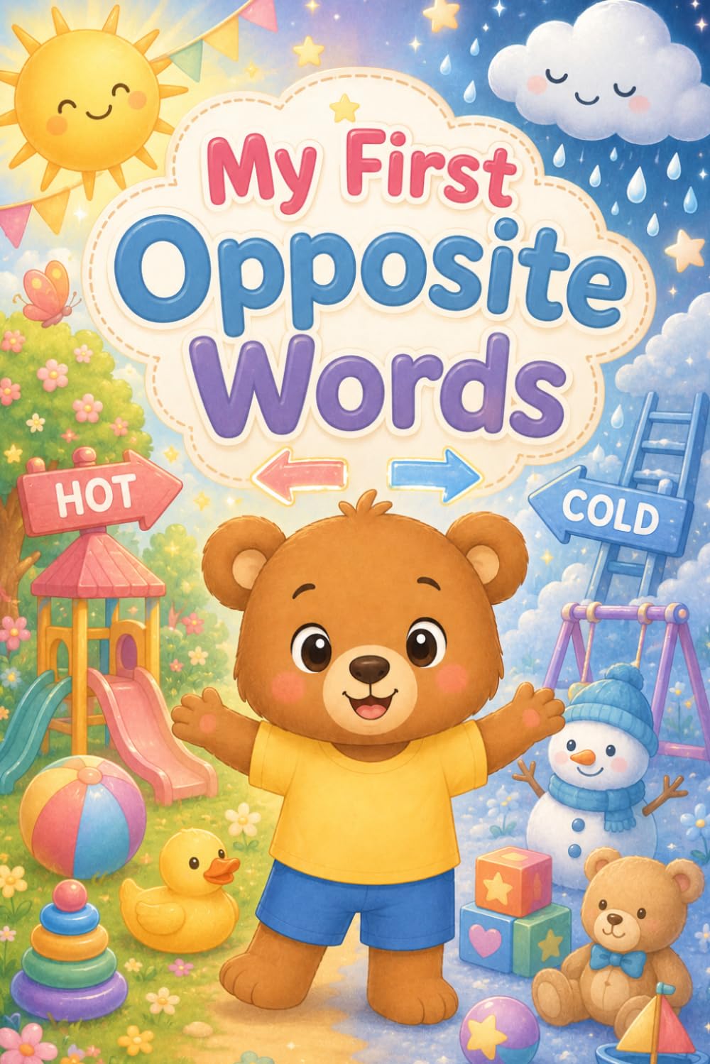 My First Opposite Words: Toddler Opposites Vocabulary Book for Ages 2-5 | Cute Preschool Big and Small First Opposite Words for Kids