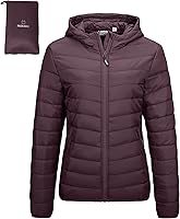 Outdoor Ventures Women's Packable Lightweight Puffer Jacket with Hood - Water-Resistant Quilted Winter Coat for Hiking & Travel
