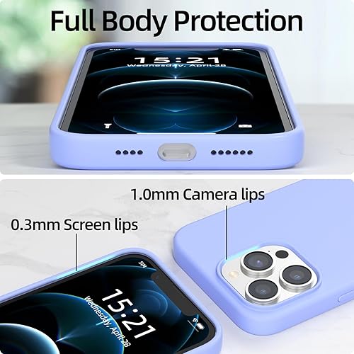 Miniatura 3 de Funda para iPhone 12 Pro Max, funda protectora de silicona a prueba de golpes, 2 protectores de pantalla + 1 protector de lente de cámara, forro de