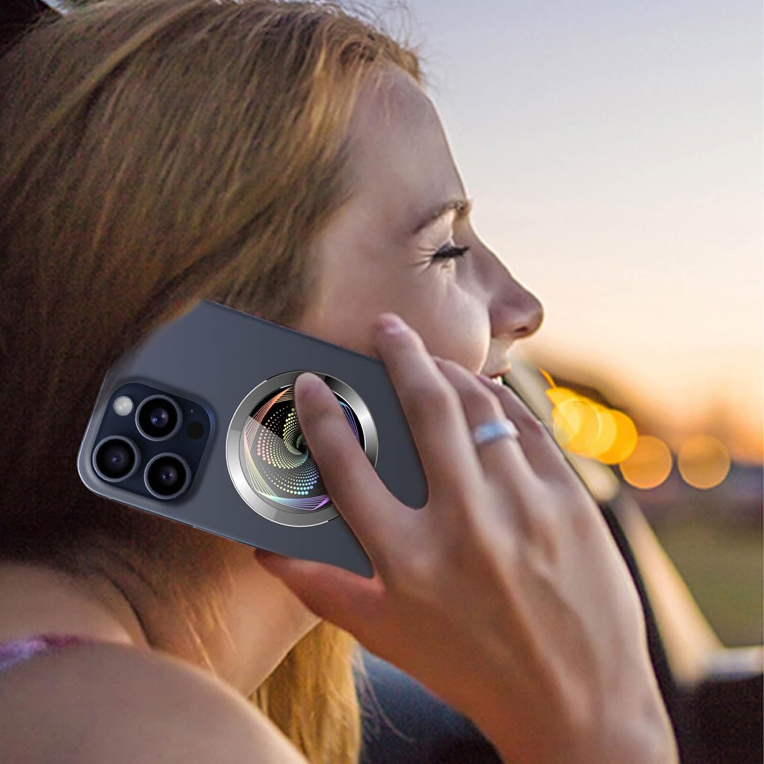 Protection Sticker for Magsafe Metal Ring,Compatible with Wireless Charging for iPhone 15/14/13/12/11 Pro Max Mini, Galaxy S23/S22, Harm Blocker for Phone, 5G Shield Reduction 4 PCS