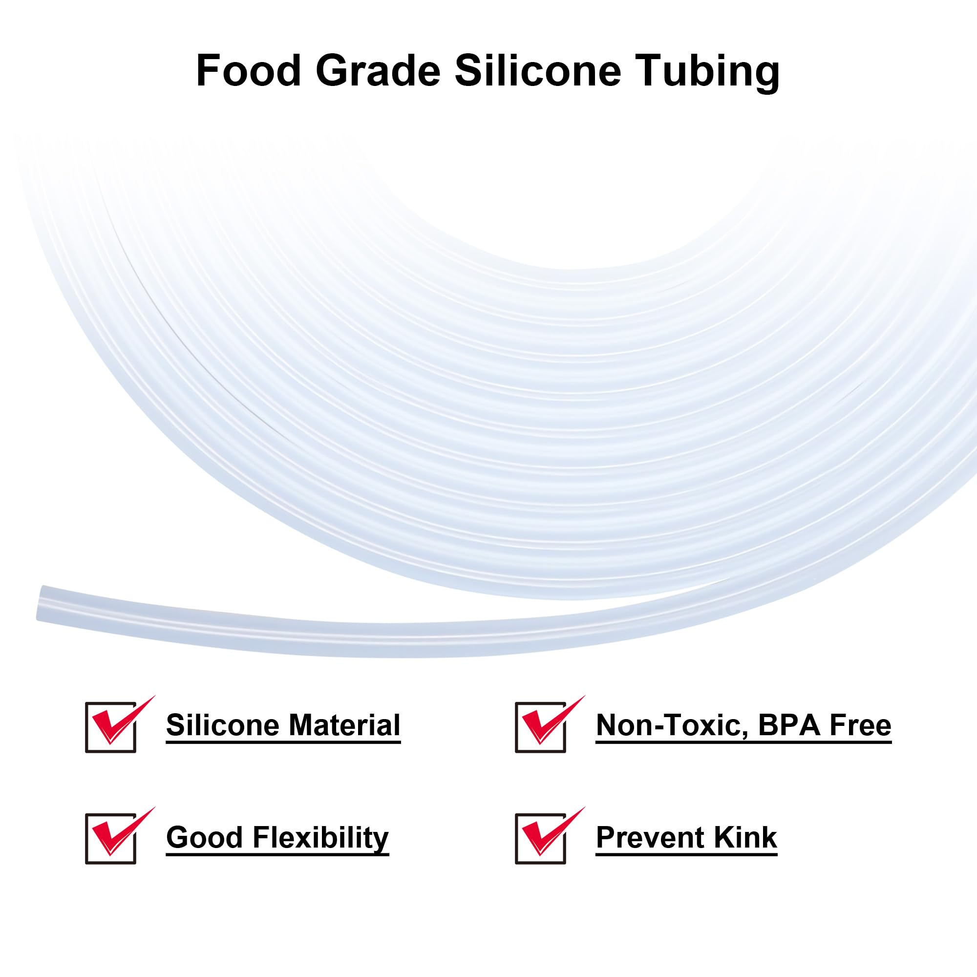 Tubo de silicona transparente de grado alimenticio, tamaño 12 mm x 16 mm, longitud 11 m, grosor 2 mm, manguera de goma flexible para tuberías de aire/agua