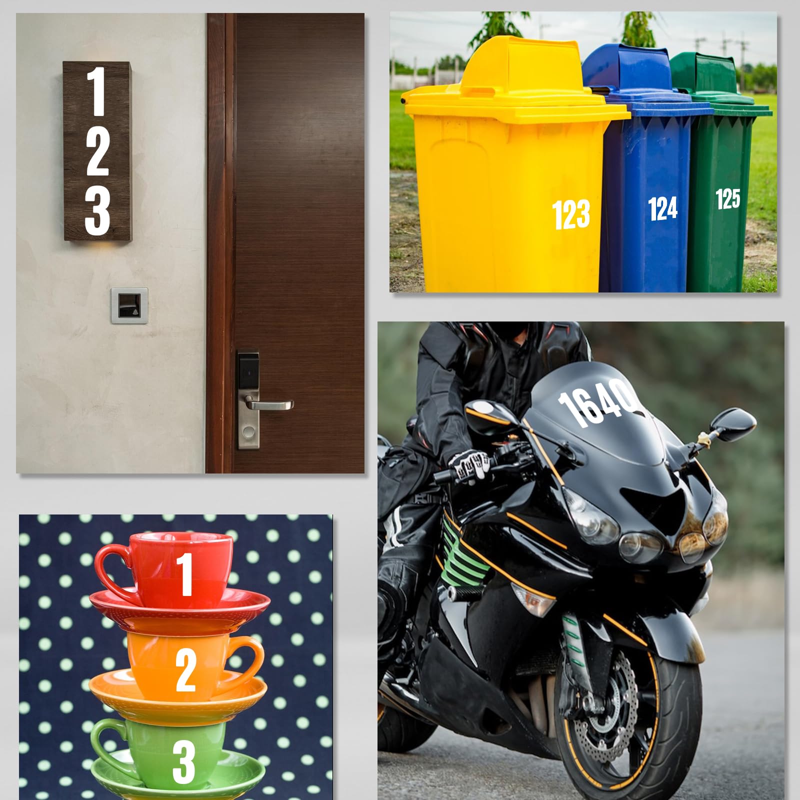 Lot De 10 Feuilles D'autocollants Numérotés étanches à Coller