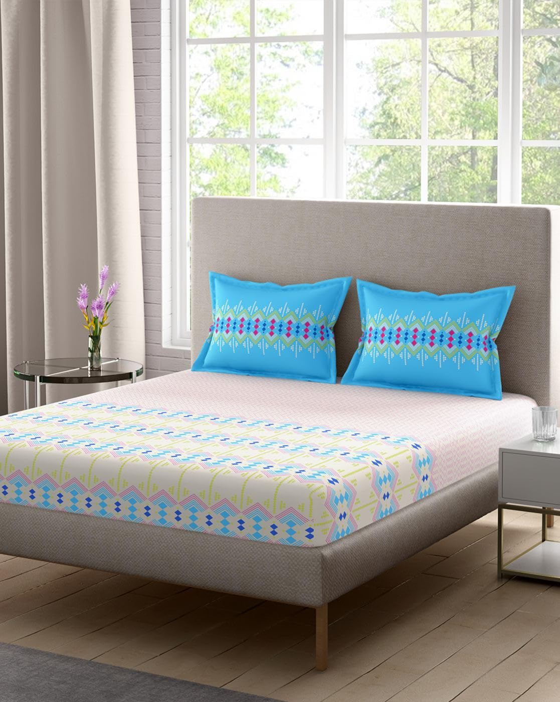 Portico New York Lavender Double Super King Size Bedsheet with 2 Pillow Cover (274X274CM) (B0CV47KJHX) Amazon Price History, Amazon Price Tracker