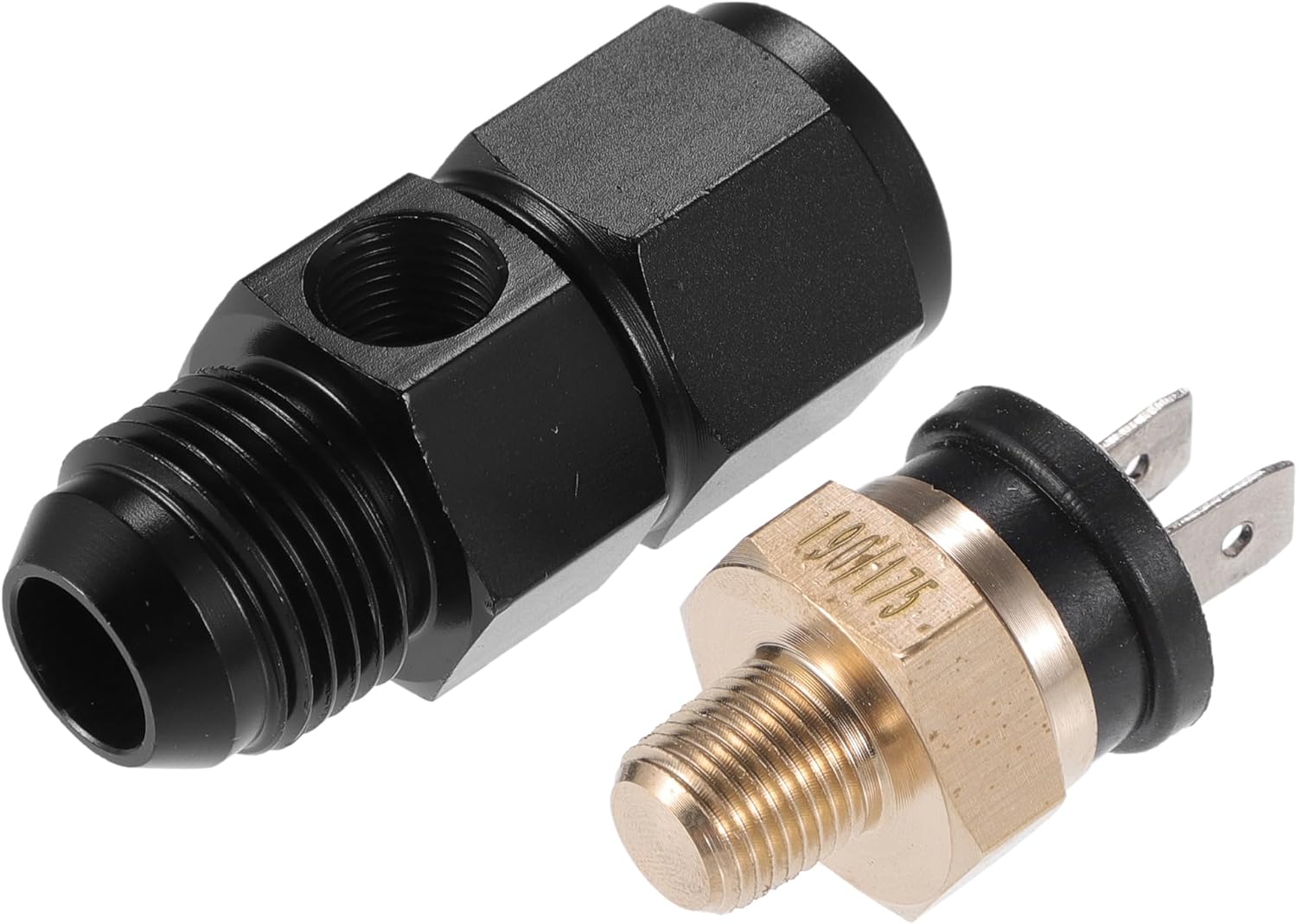 uxcell 1 Set Auto Engine Temperature Cooling Fan Switch Fitting Adapter 8AN 190'F On-175'F Off