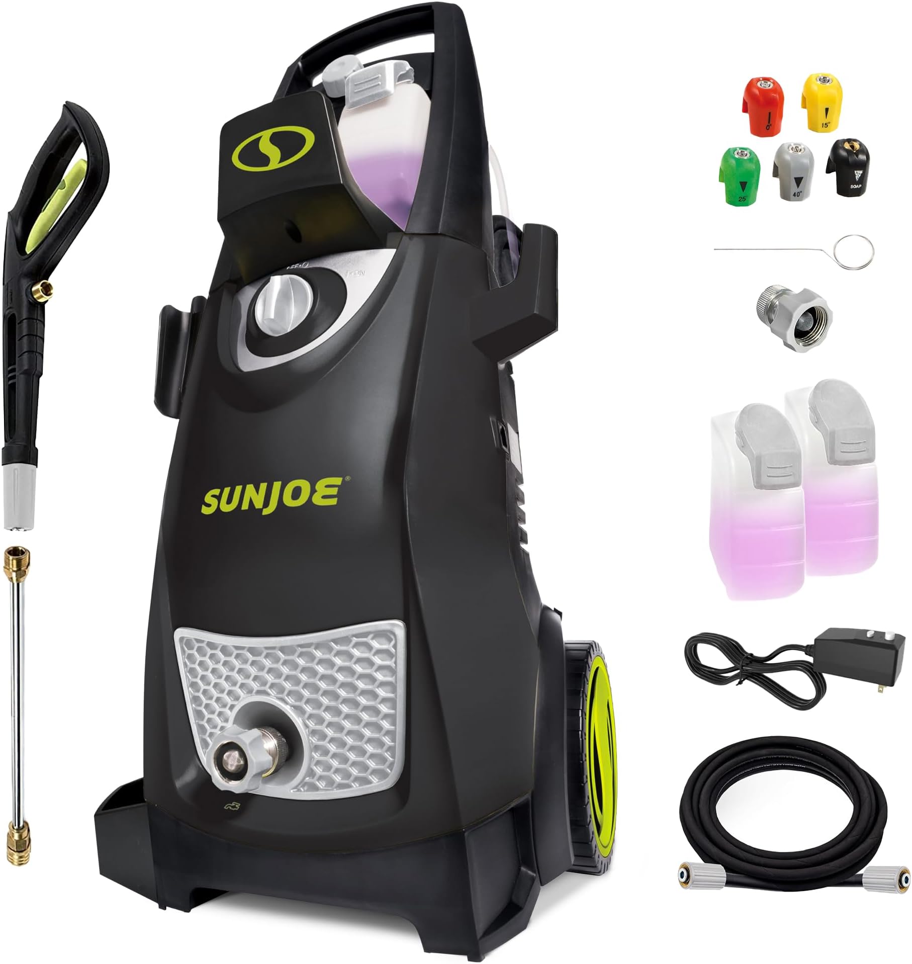 Sun Joe Electric Pressure Power Washer, Heavy-Duty 2500 Max PSI (2030 PSI PWMA Rated) - Portable Cleaning and Washing Machine System for Home, Autos, Patios, Decks, & Sidewalks, SPX3000