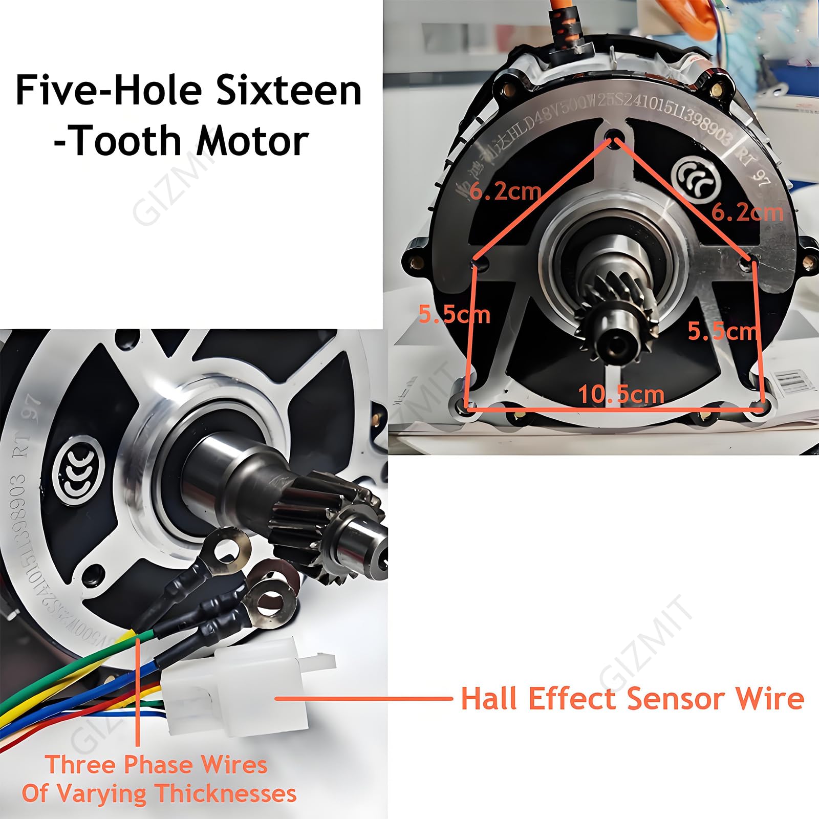 Motore Brushless 48V 60V 72V DC per Go Kart Elettrico ATV Golf Cart Buggy Quad Bike Trike 4 Ruote 2000W