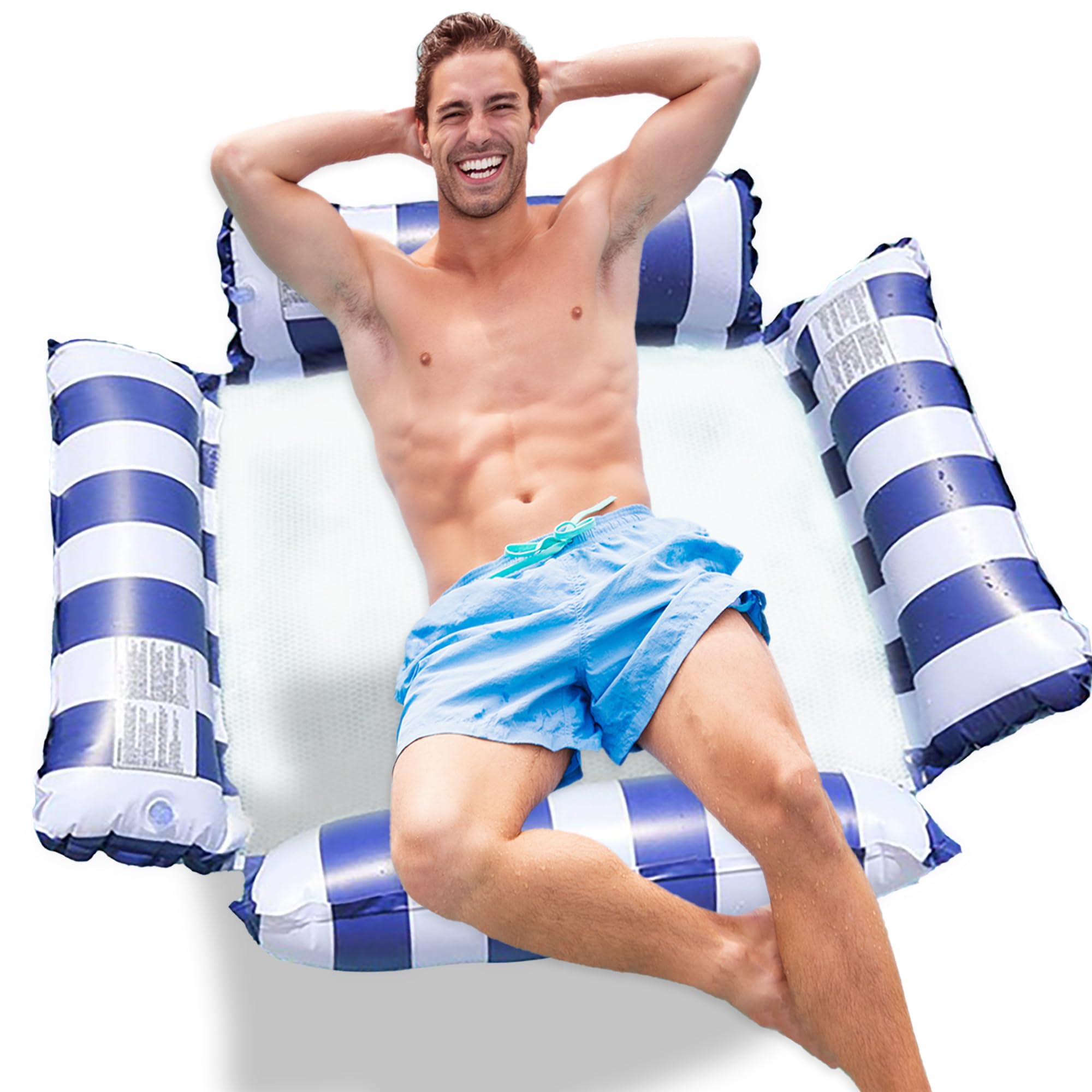 Sit and Float Chair Lounge Raft for Swimming Pool - Multi-Purpose Water Pool Float, Hammock, Saddle, Lounge Chair, Drifter (Chair Floater (1))