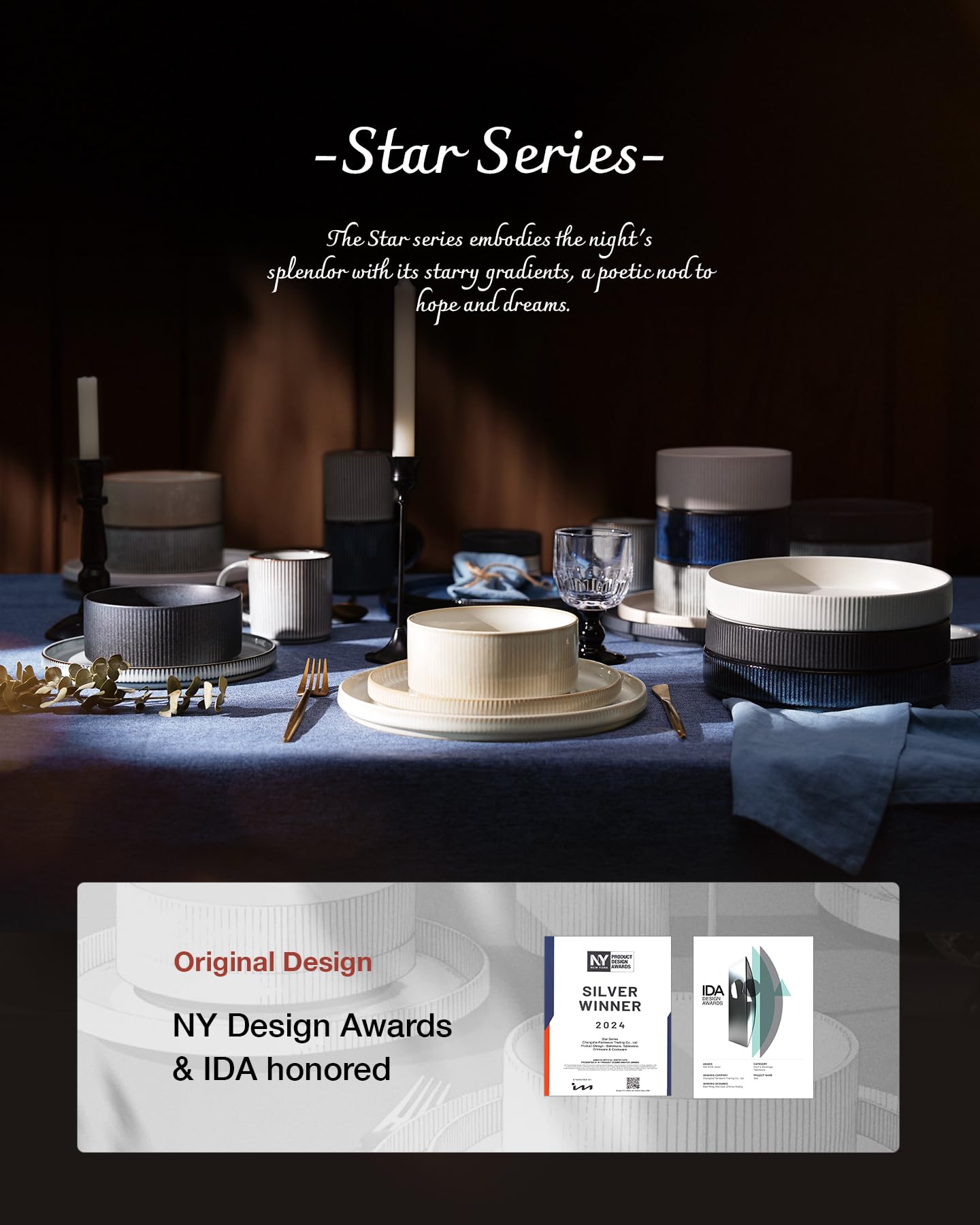 famiware Star Kaffeetassen Set für 4
