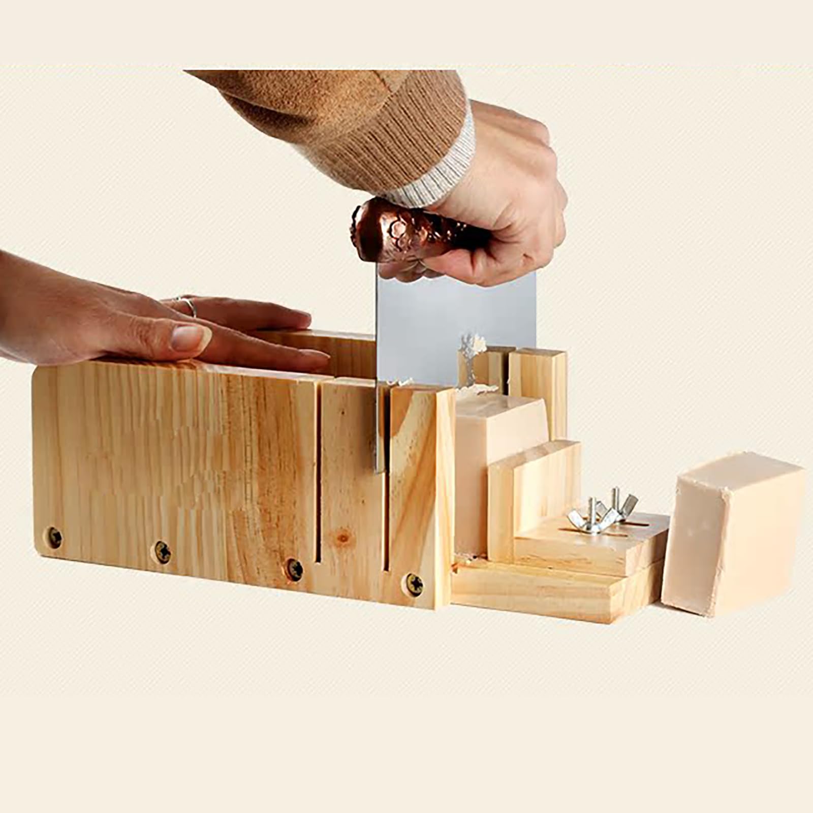 TEMU-SC 2 in 1 Wooden Wire soap Cutters for soap Making loaf Slicer, Soap Cutting Tool, Soap Slicer, Can Cut soap or Repair soap