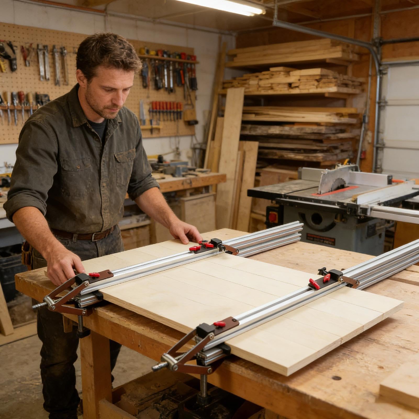 Serre-joints réglables 4 directions pour panneaux | Outil de fixation par pression pour travail du bois
