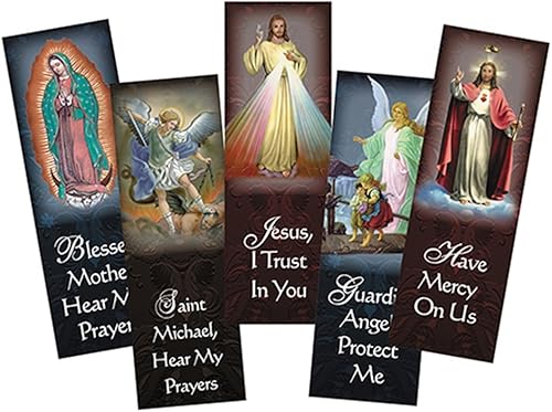Marcadores católicos de oración devocional católica, 6.0 in, paquete de 100