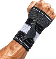 Munhequeira de Alta Compressão para Pulso Elástica Ajustável, Protetor de Punho para Academia, Crossfit, Musculação, Tendinite e Treino, Suporte Ortopédico.