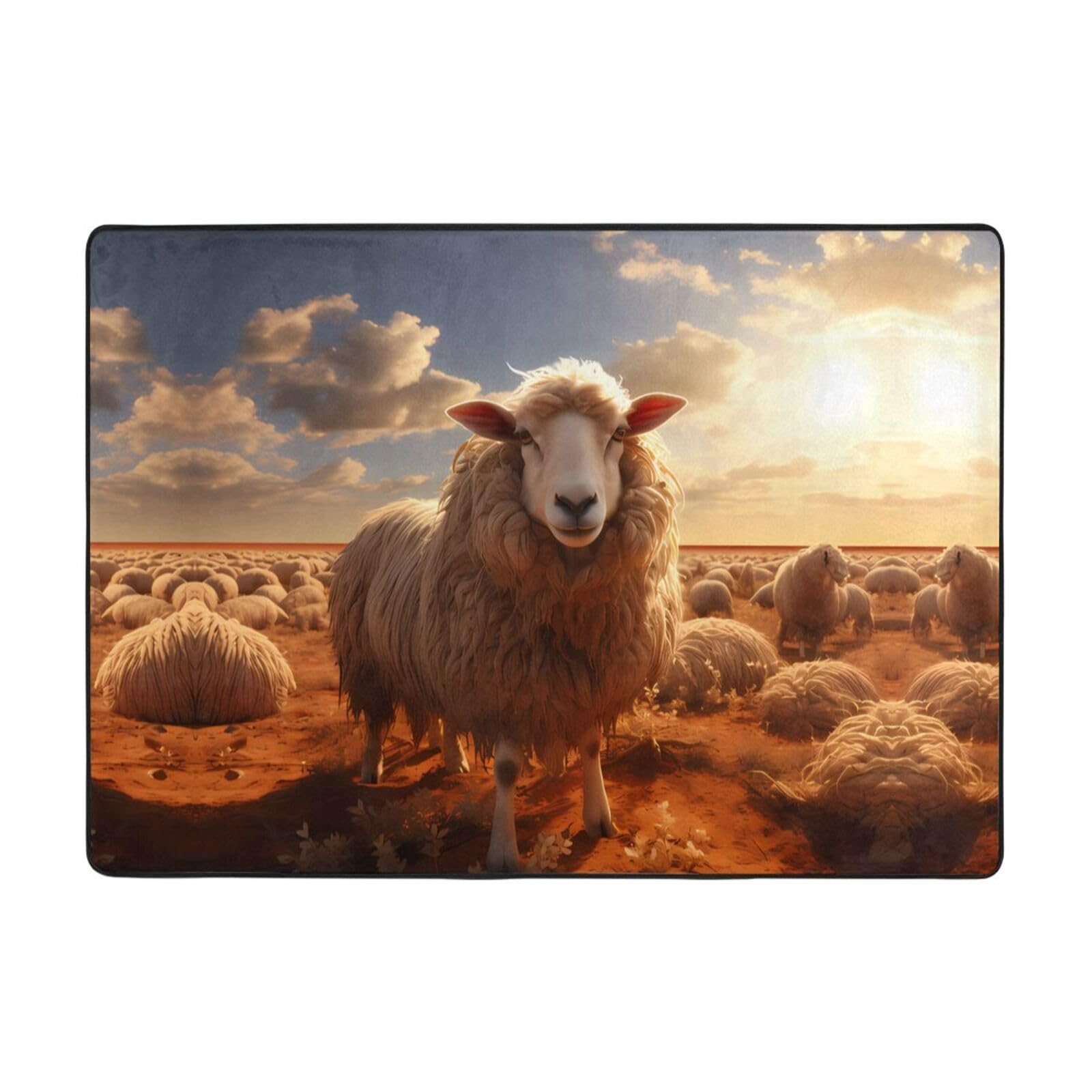 Tapis de sol en flanelle de mouton australien pour bureau calme