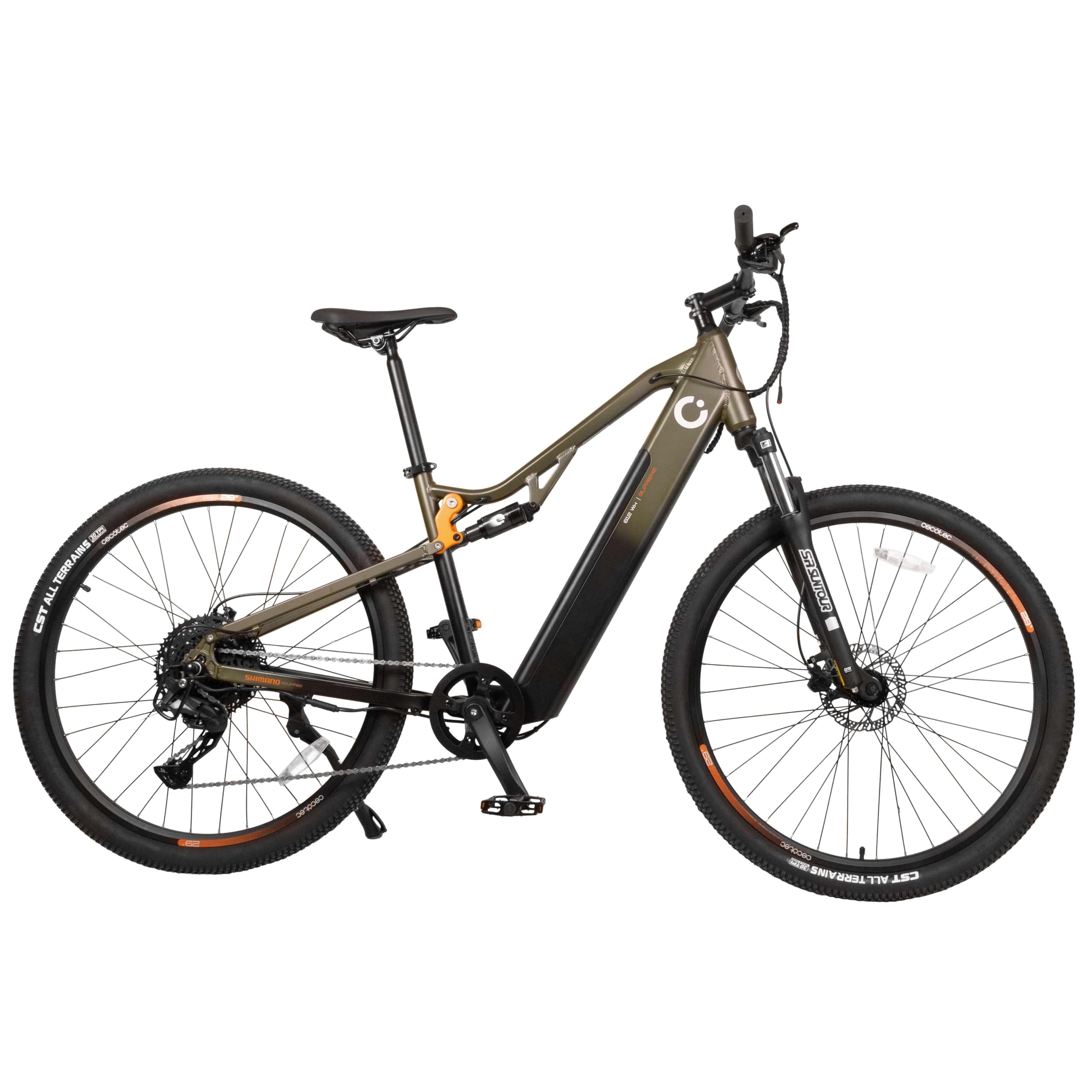 Cecotec Bicicletta elettrica da montagna 29" Supreme. 120 Km di autonomia, doppia sospensione, cambio Cues a 10 velocità e doppio disco freno idraulico Tektro