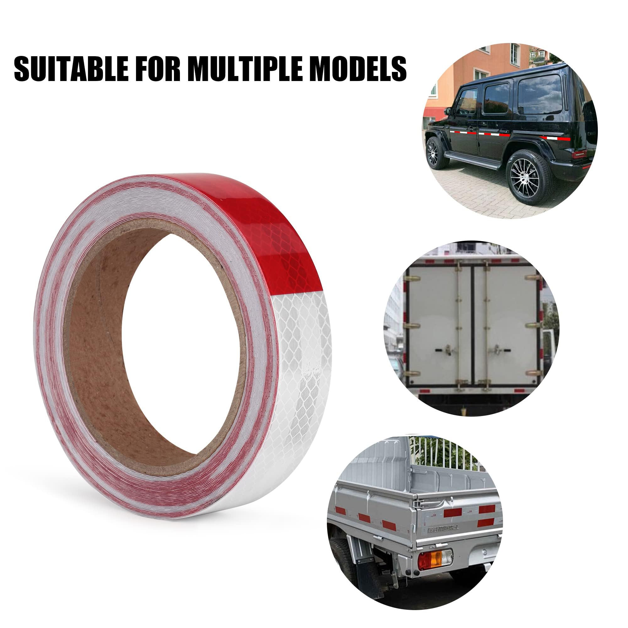MACHSWON Flexible Waterproof Intense Reflector Tape for Trailer Truck Car 2” x 33 Ft DOT C2 High Visibility Safety Tape Reflective - Image 3