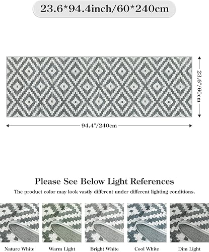 Miniatura 2 de Lahome Alfombras de pasillo para pasillo de 2 x 8 pulgadas, alfombra de pasillo de cocina, alfombra lavable, alfombra marroquí bohemia, enrejado,