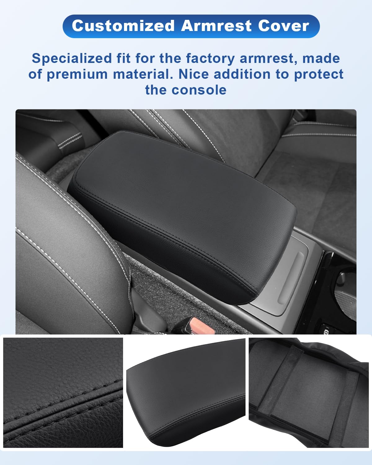 CDEFG Compatibile con Volvo XC40 C40 Recharge 2018-2024 2025 Braccioli centrali Braccioli Coperchio Protezione antigraffio Console Centrale Similpelle Bracciolo Box Cover Auto XC40 2025 Accessori