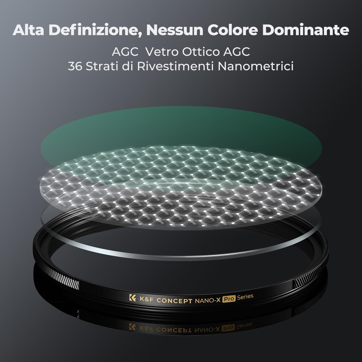 K&F CONCEPT Nano-Xcel Pro 67mm Filtro Black-Mist 1/8 a Riflessione Ultra Bassa, Filtro Nero Morbido 1/8 a Riflettività Ultra Bassa per Immagini Ritratto e Video con 36 Strati di Rivestimento Nano