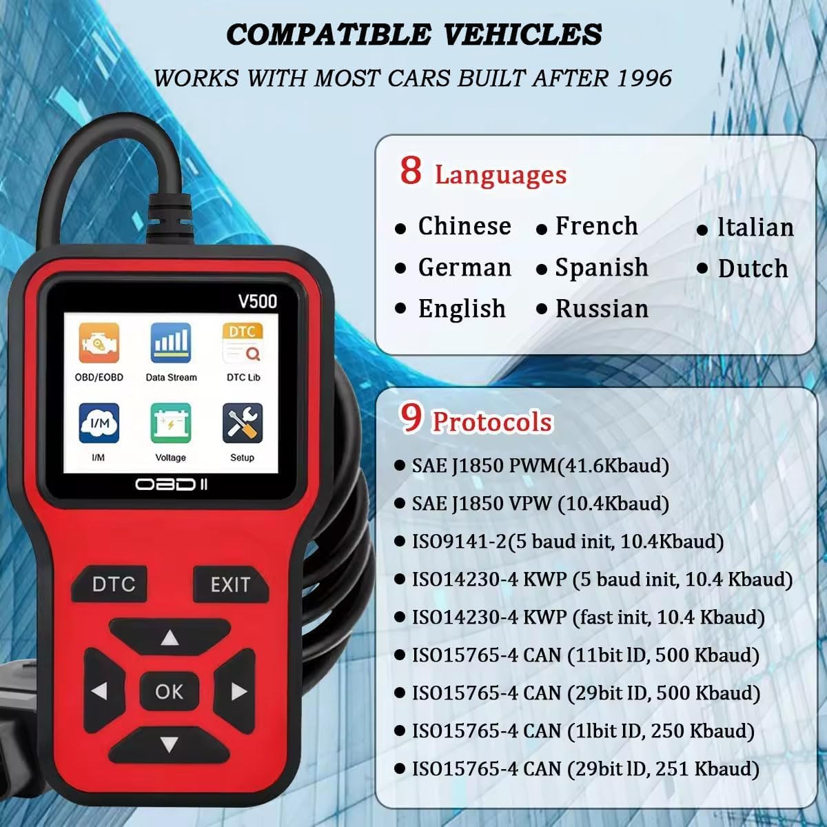 OBD2 Escáner Lector Códigos Falla para MB C-Class 2022-2026