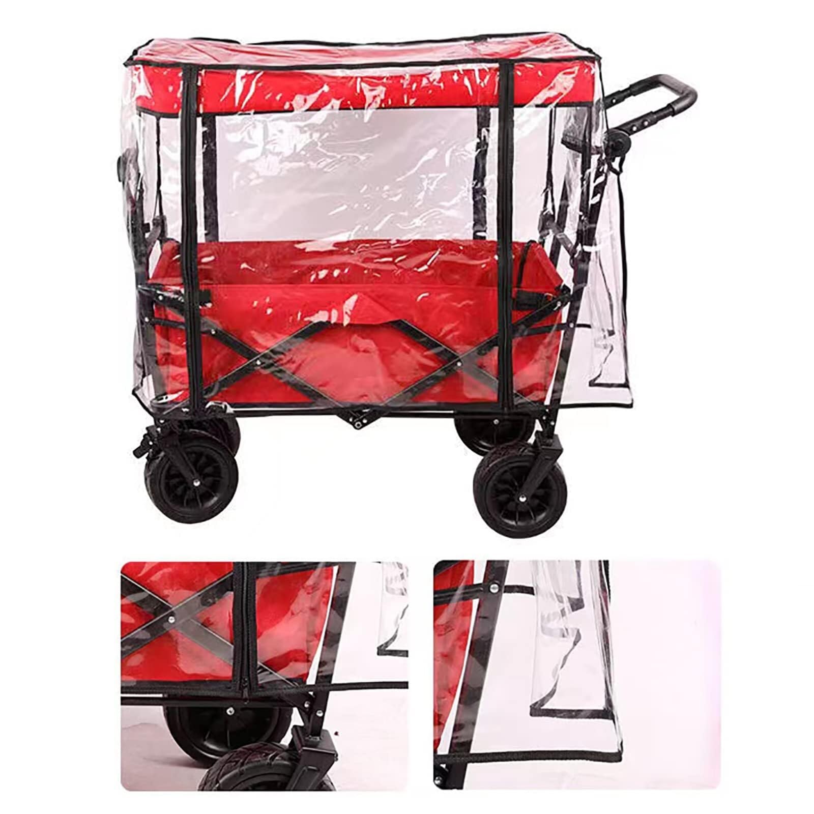 Regenschutz, Baldachin für Schiebe- und Ziehwagen, unverzichtbares Zubehör für Outdoor-Aktivitäten, Einkaufen und Garten, schützt Trolleywagen