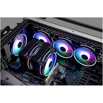 Cooler Master MF120 Halo2 ARGB 120mm PWM Case Fan, Dual Loop Addressable RGB Lighting, 2050 RPM Dynamic PWM Cooling, Air Balance Blades, Hybrid Frame High Airflow PC Cooling Fan for Gaming Cases