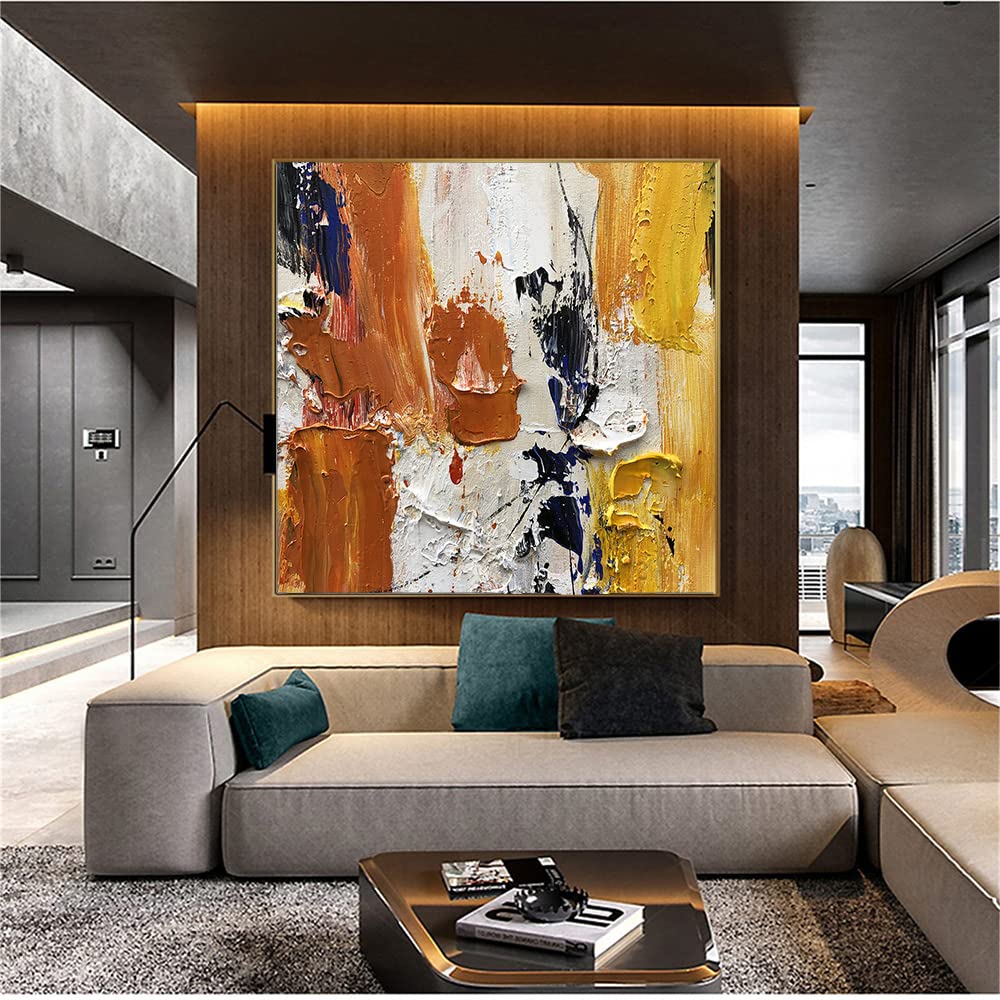 GYJAGHL Original Abstract Colorful Wall Art,Hand Painted Textured